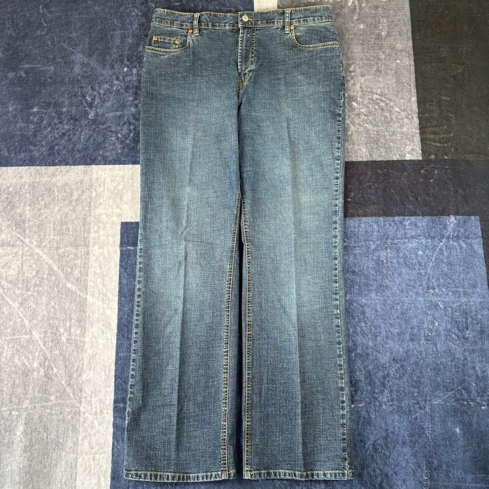 Old Navy Boot-Cut Jeans 16 Long Dark Wash Stretch Denim Fall‎ 2004 Vintage Y2K